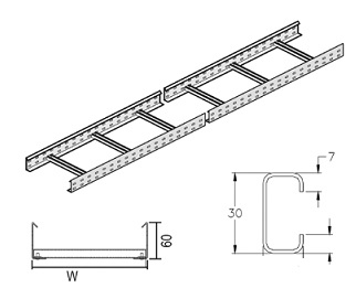 Кабельный лоток лестничного типа HDKL 60